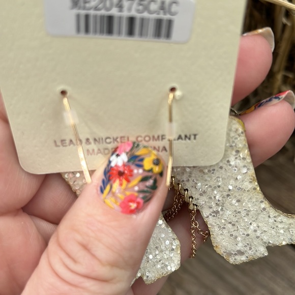 Glitter Cactus Boot Earrings - Picture 7 of 15